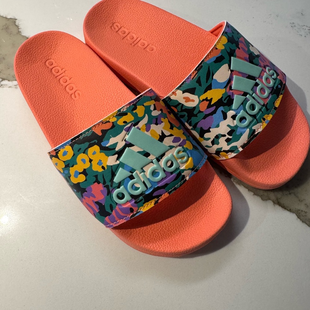 Adidas Multicolor Floral Slides